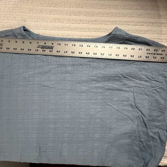 J.Jill Pure Jill Womens Boat Neck Textured Oversized Top 3/4 Sleeve Size XL Blue - Picture 6 of 8